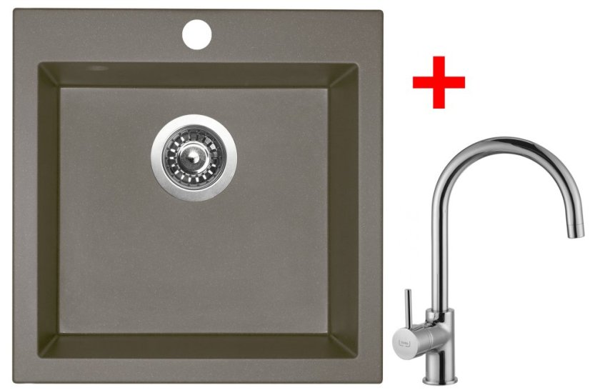 Sinks VIVA 455 Truffle + Vitalia Sinks VIVA 455 Truffle + Vitalia