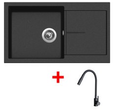 Sinks INFINITY 860 Metalblack + ELASTA S černá matná
