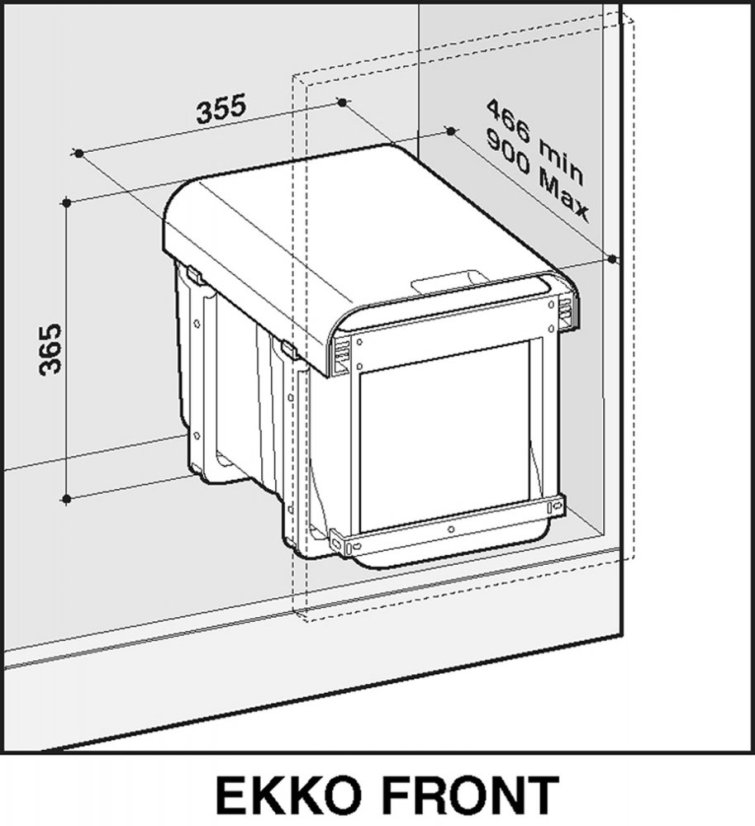 Sinks EKKO FRONT 40 2x16l