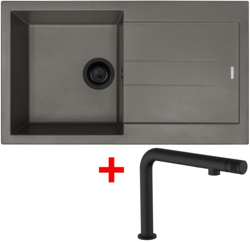 Sinks AMANDA 860 BL Nanotruffle + COMFORTA Nanoblack Sinks AMANDA 860 BL Nanotruffle + COMFORTA Nanoblack