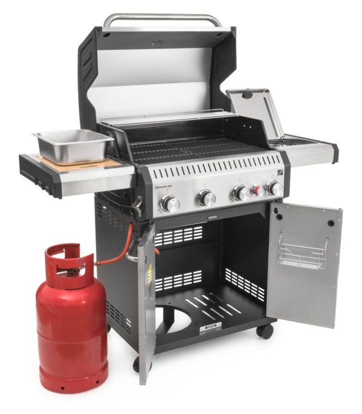 Plynový gril G21 Alabama Silver BBQ Premium Line, 5 hořáků + zdarma redukční ventil