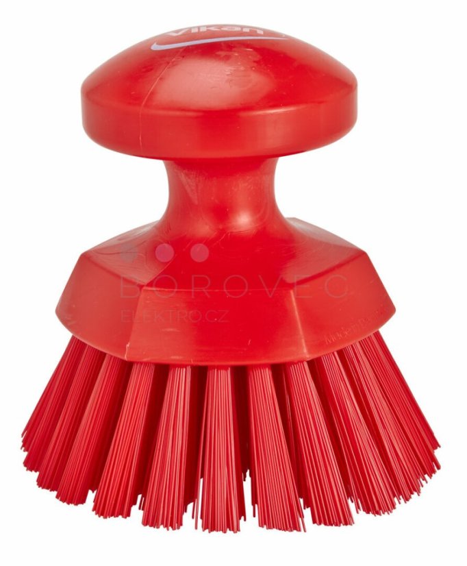Vikan kartáč ruční kulatý 11cm T/červený 38854