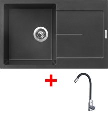 Sinks ULTIMA 790 Metalblack + Elasta nerez/černá