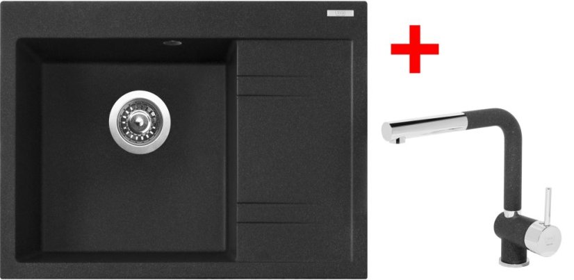 Sinks RIM 650 L Granblack + Mix 3 P GR Sinks RIM 650 L Granblack + Mix 3 P GR