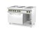 Elektrický vařič Kitchen Line – 6 plotýnek s konvektomatem GN 1/1, HENDI, Kitchen Line, 400V/18600W, 1200x700x(H)900mm