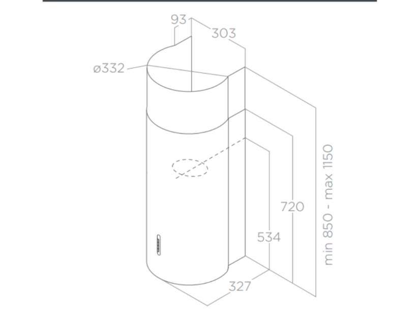 Komínová digestoř Elica STONE WH/A/33