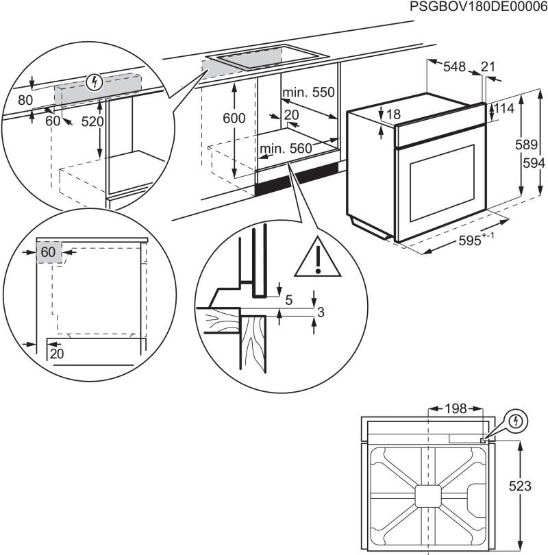 Vestavná trouba Electrolux 600 FLEX SurroundCook EOF3H70V