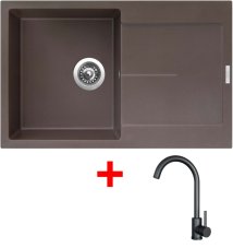 Sinks ULTIMA 790 Marone + ARCO černá matná
