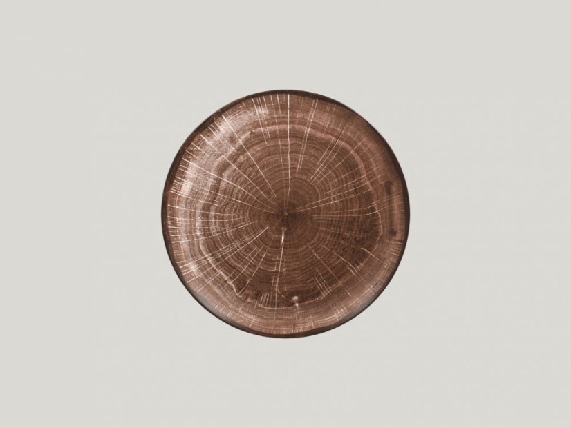RAK Porcelain RAK Woodart talíř mělký coupe 24 cm – tmavě hnědá | RAK-WDNNPR24OB RAK Porcelain RAK Woodart talíř mělký coupe 24 cm – tmavě hnědá | RAK-WDNNPR24OB