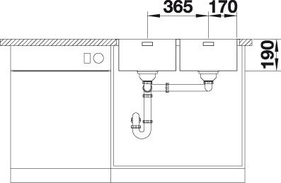 Blanco ANDANO 340/340 IF/A InFino Nerez hedvábný lesk s excentrem PushControl