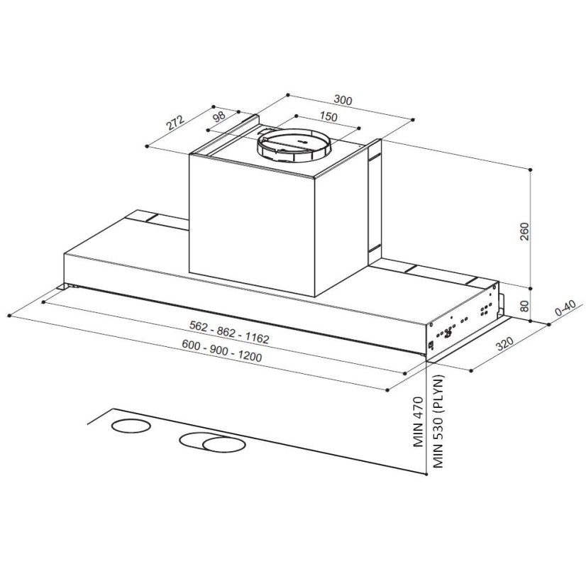 Vestavná digestoř Faber IN-NOVA COMFORT EG6 X A120