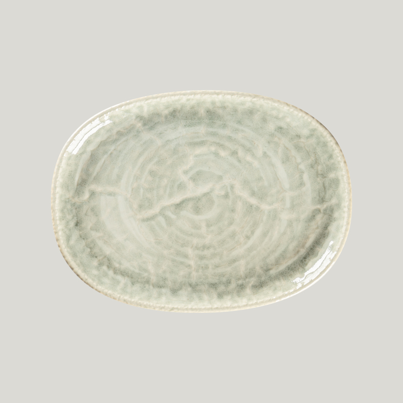 RAK Porcelain Krush talíř oválný 25 × 19 cm, světle zelený