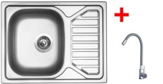 Sinks OKIO 650 + ELASTA nerez/šedá