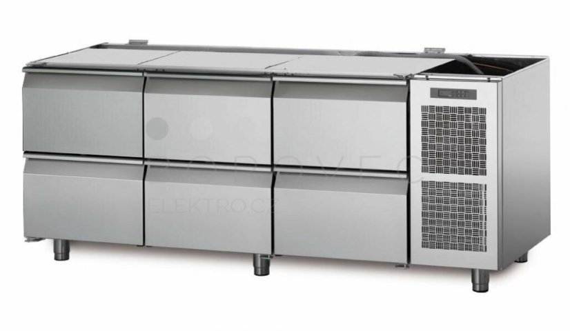 Coldline chladící stůl TS17/6M bez vrchní desky Coldline chladící stůl TS17/6M bez vrchní desky