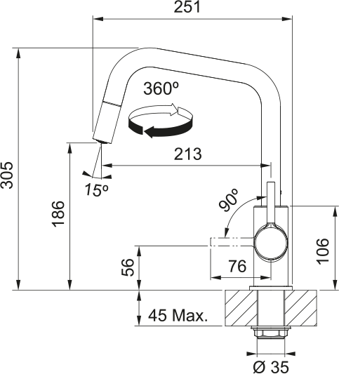 Franke FS 2848.031 LINA Chrom
