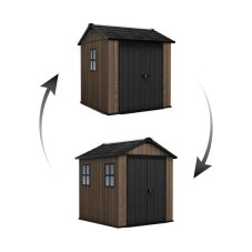 Zahradní domek Keter Apex 7,5 x 7 Walnut, s podlahou