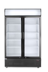 Barová chladnička s podsvíceným panelem, dvoudveřová, Arktic, 512L, Černá, 230V/510W, 1120x585x(H)1900mm