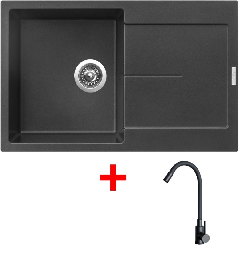 Sinks ULTIMA 790 Metalblack + ELASTA černá matná Sinks ULTIMA 790 Metalblack + ELASTA černá matná