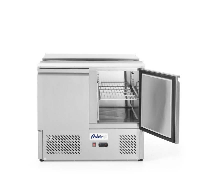 Dvoudveřový chlazený salátový stůl s odklápěcím víkem, Arktic, 169L, 230V/310W, 700x915x(H)875mm