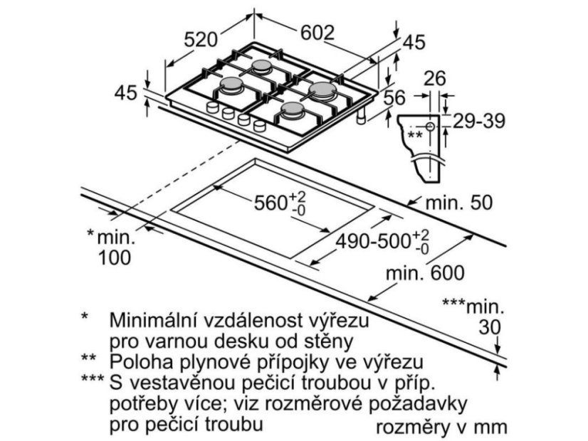 Plynová varná deska Siemens ER6A6PH40