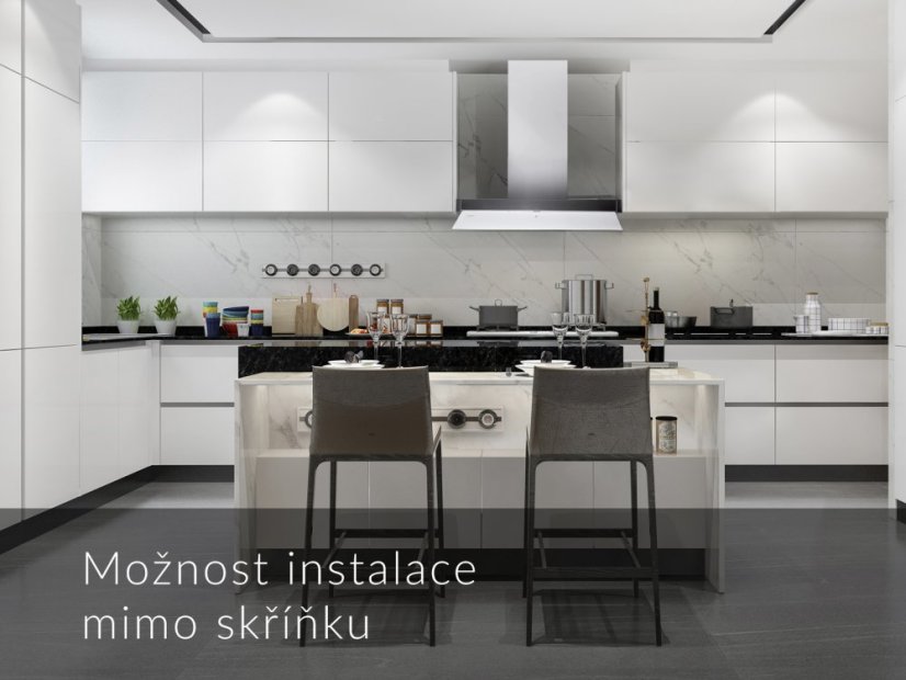 Vestavná digestoř Cata TENTA 900 Nerez / Bílé sklo