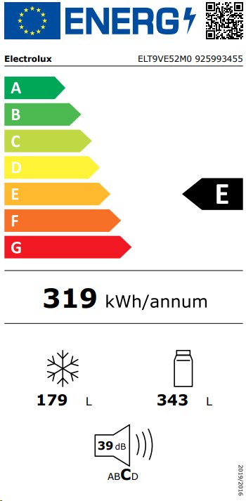 Americká chladnička Electrolux ELT9VE52M0