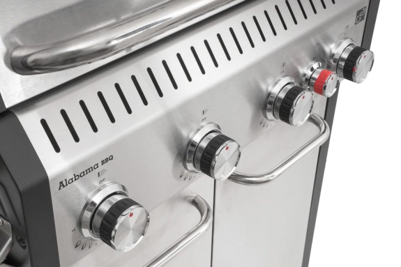 Plynový gril G21 Alabama Silver BBQ Premium Line, 5 hořáků + zdarma redukční ventil