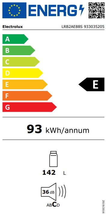 Vestavná monoklimatická chladnička Electrolux LRB2AE88S