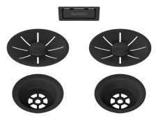 Odtoková sada s přepadem C-overflow, černá matná Black Edition