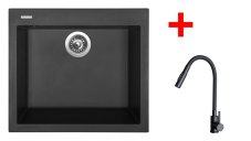 Sinks CUBE 560 Pureblack + ELASTA S černá matná