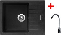 Sinks PERFECTO 650 Granblack + ELASTA černá matná
