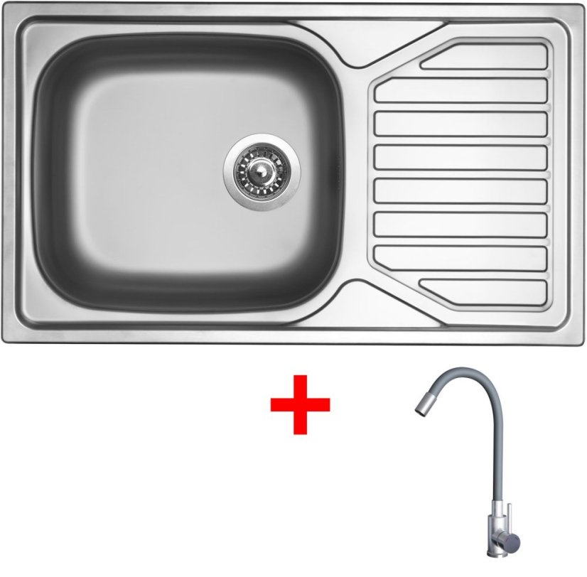 Sinks OKIO 860 XXL + ELASTA nerez/šedá Sinks OKIO 860 XXL + ELASTA nerez/šedá