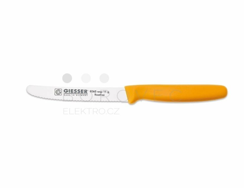 GIESSER nůž zubatý G 8365 - 110 mm žlutá GIESSER nůž zubatý G 8365 - 110 mm žlutá