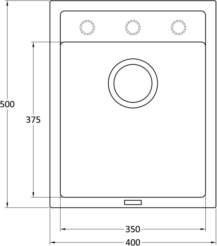 Sinks CLASSIC 400 Pureblack