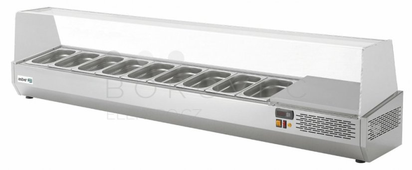 Pizza chladící pultová vitrína Asber GV-200 (GN1/4)
