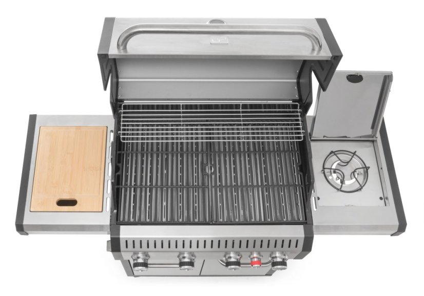 Plynový gril G21 Alabama Silver BBQ Premium Line, 5 hořáků + zdarma redukční ventil