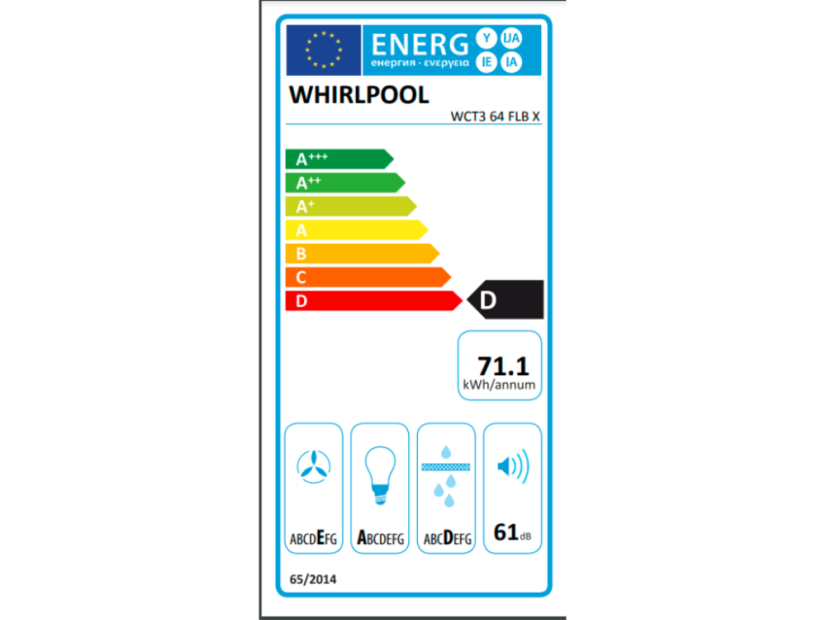 Vestavná digestoř Whirlpool WCT364FLBX