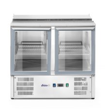 Chladící pult s výklopným víkem, dvoukřídlými dveřmi, Arktic, 146L, 230V/145W, 700x900x(H)860mm