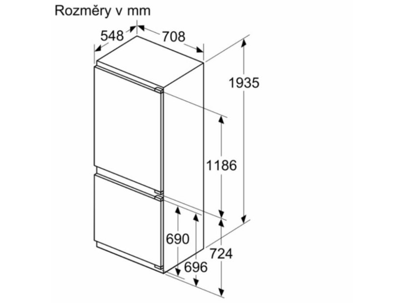Vestavná chladnička Siemens KB96NADD0