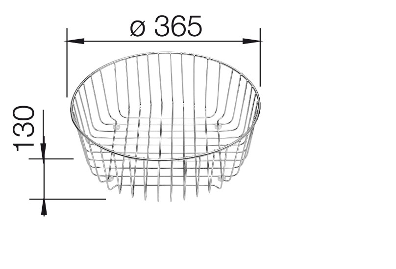 Koš na nádobí  pro  RONDO průměr 365 mm