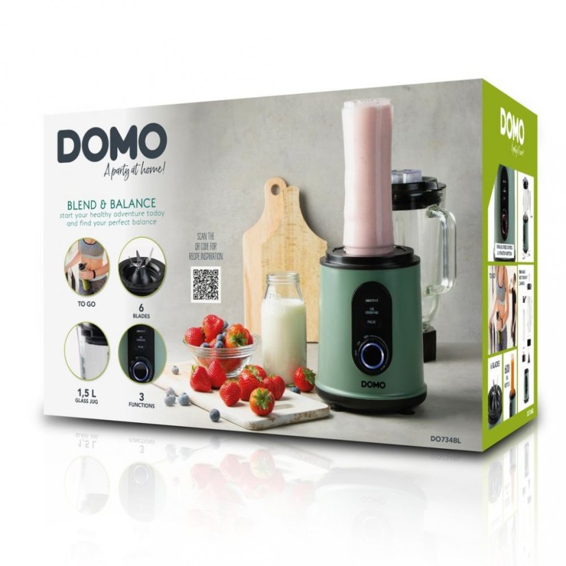 Smoothie mixér 2v1 DOMO DO734BL