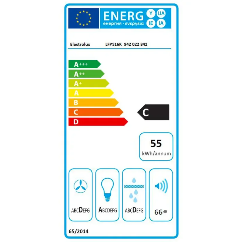 Vestavná digestoř Electrolux LFP516K