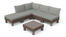 Zahradní nábytek Keter Elements 5místný modulární set walnut