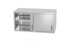Nástěnná skříň – svařovaná, s posuvnými dveřmi, HENDI, Profi Line, 1000x300x(H)600mm