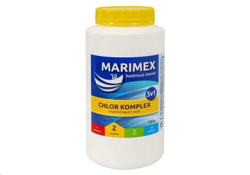 Bazénová chemie Marimex Komplex 5v1 1,6 kg Bazénová chemie Marimex Komplex 5v1 1,6 kg