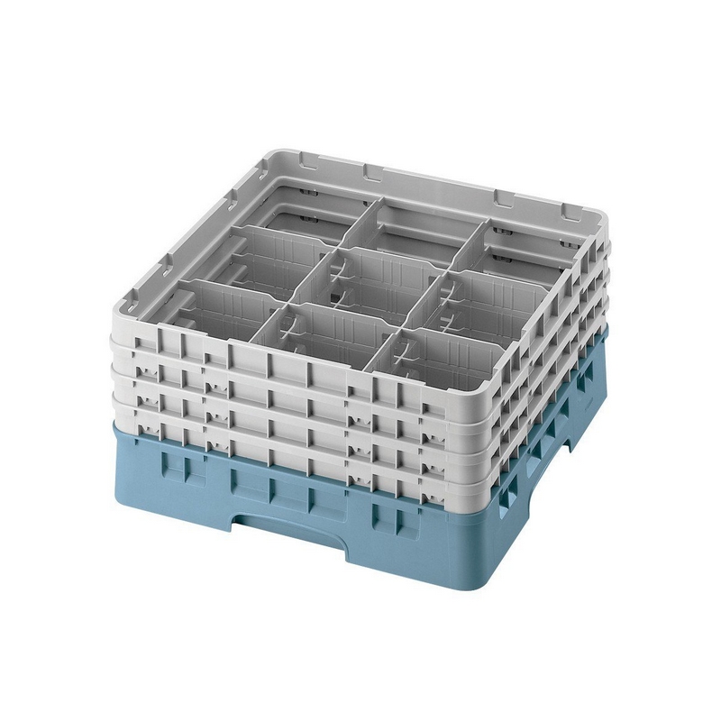 Cambro Koš Camrack 9 pozic, výška sklenice 9 cm - Tyrkysová
