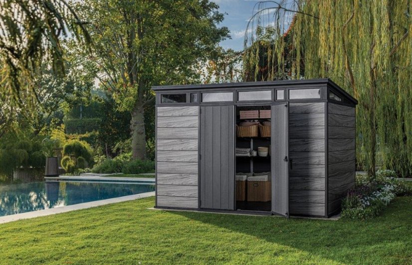 Zahradní domek Keter PENT Signature 11x7 Storm Grey, s podlahou