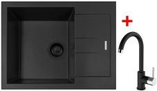 Sinks AMANDA 650 BL Nanoblack + MIX 35 Nanoblack