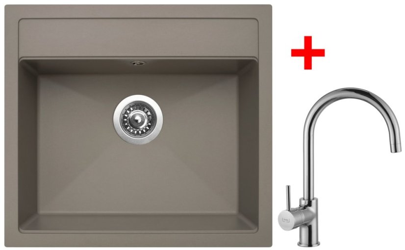 Sinks SOLO 560 Truffle + Vitalia Sinks SOLO 560 Truffle + Vitalia