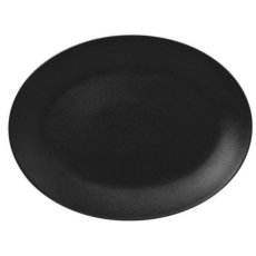 RAK Porcelain RAK Talíř oválný 36 × 27 cm, černá | RAK-NFNNOP36BK